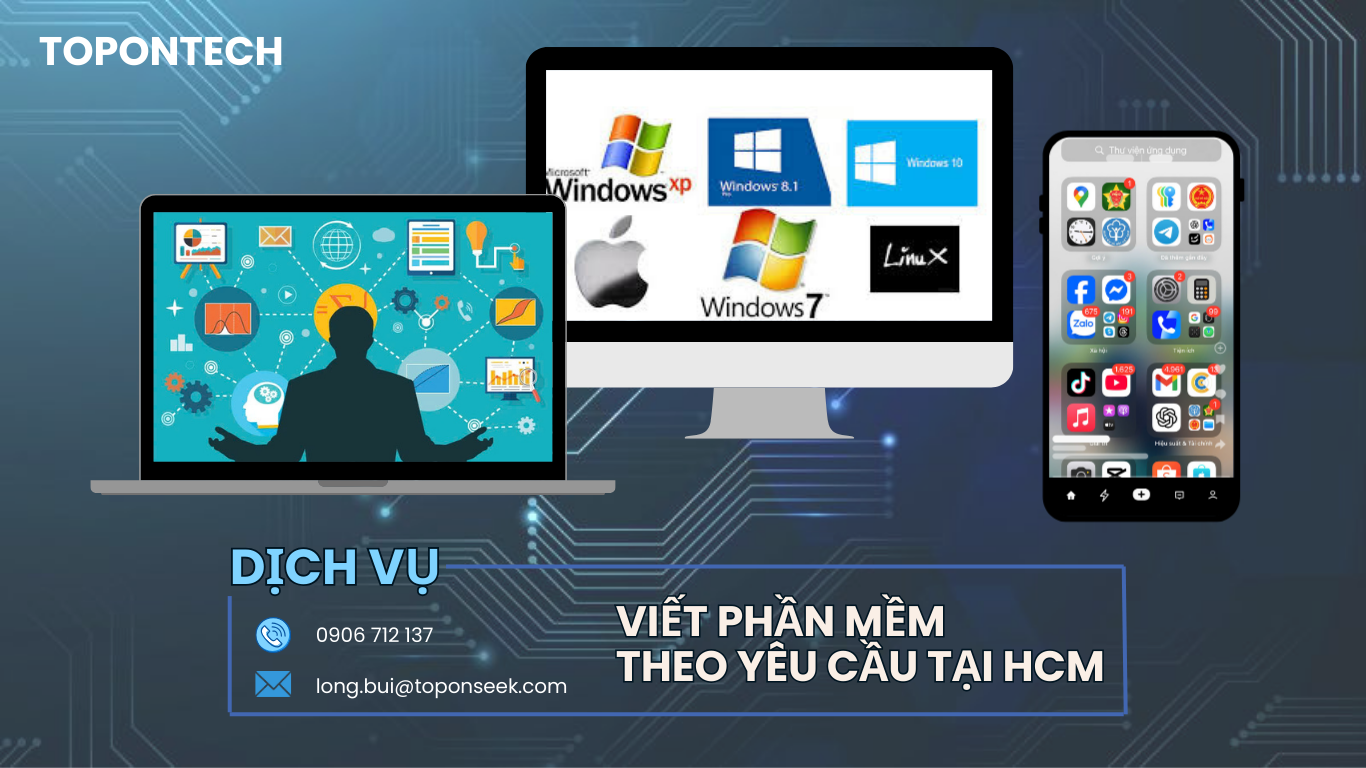 Dịch vụ nhận viết phần mềm theo yêu cầu tại HCM giá rẻ