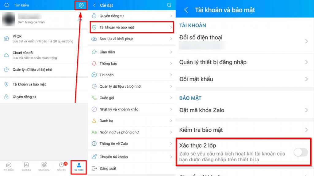 Cách bật 2FA trên Zalo