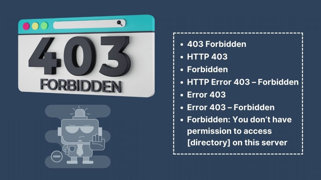 Cách hiển thị lỗi HTTP 403 Forbidden