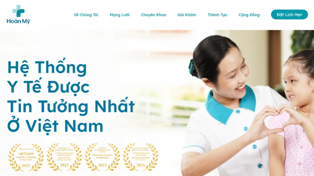 Dịch vụ thiết kế website chuyên nghiệp cho Bệnh viện Hoàn Mỹ