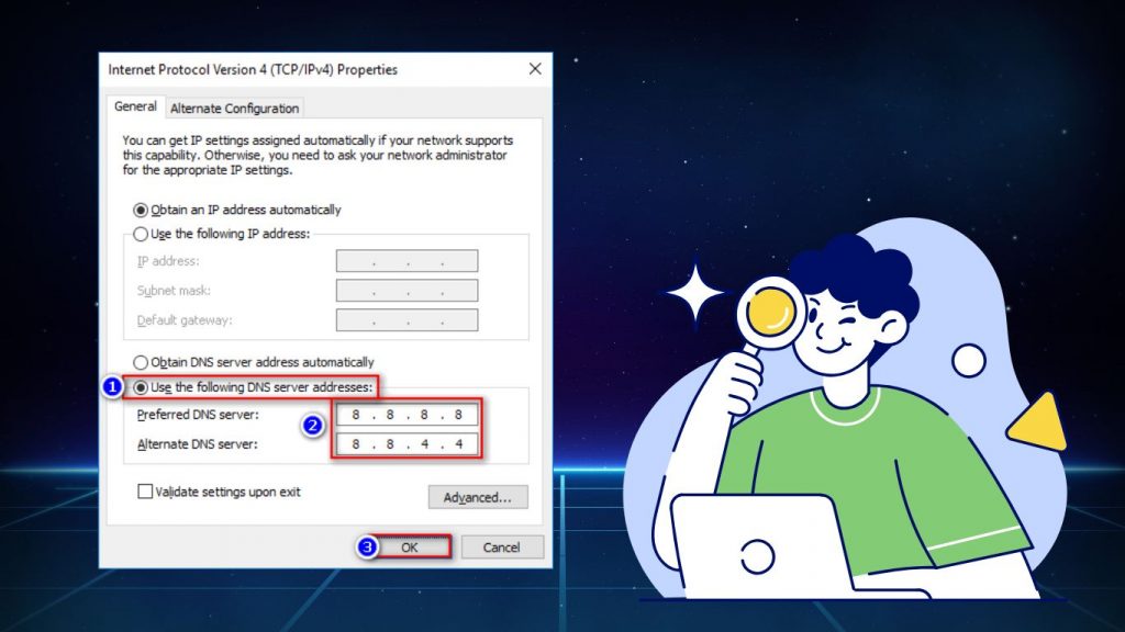 Lợi ích của DNS 8.8.8.8