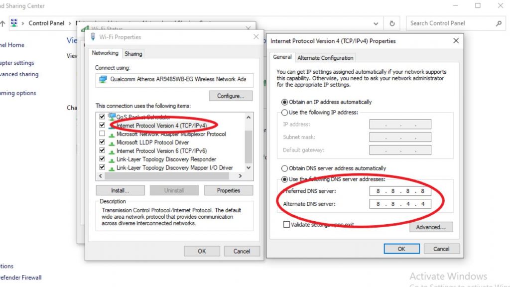 Đổi DNS trên Windows