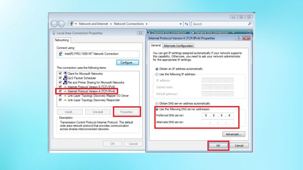 Cách chuyển đổi Publics DNS trên Windows