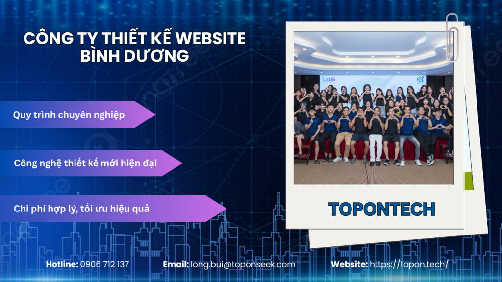 Thiết kế website Bình Dương trọn gói, chuẩn SEO, uy tín 2025