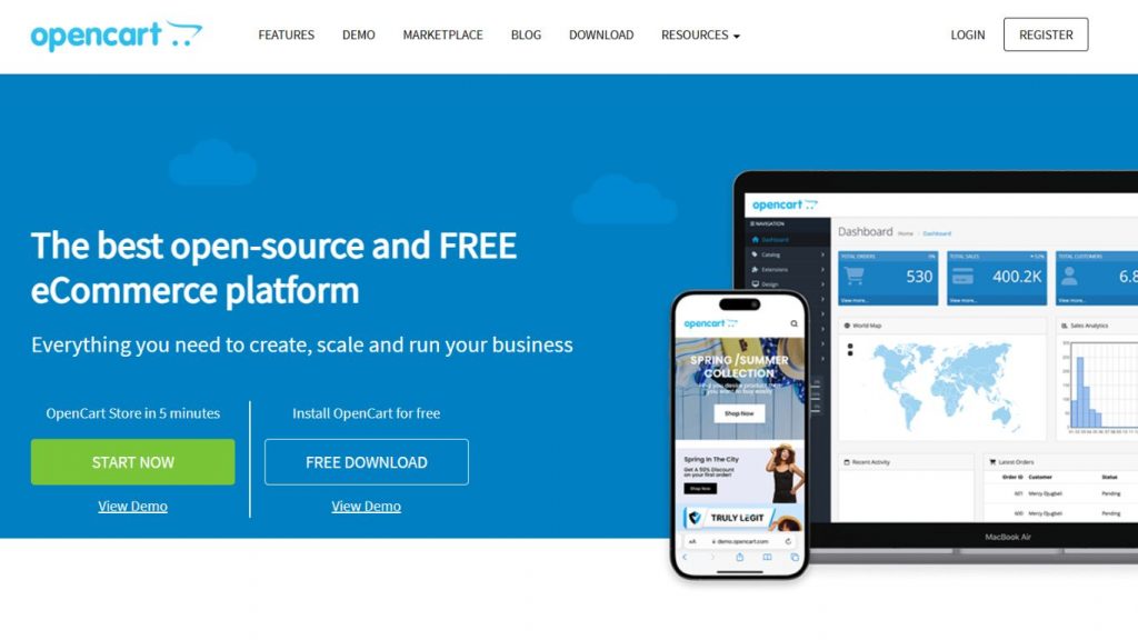 Giao diện OpenCart cho website thương mại điện tử