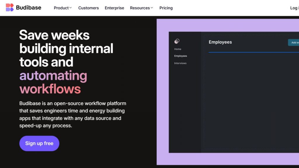 Budibase tạo ứng dụng web nội bộ nhanh chóng