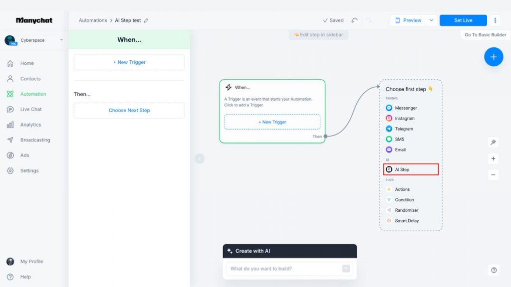 phần mềm chatbot Manychat