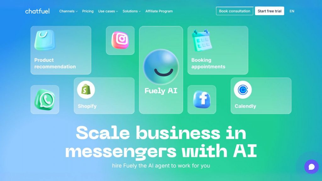 phần mềm chatbot Chatfuel