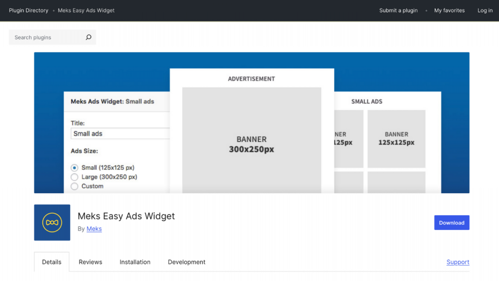 plugin Meks Easy Ads Widget 