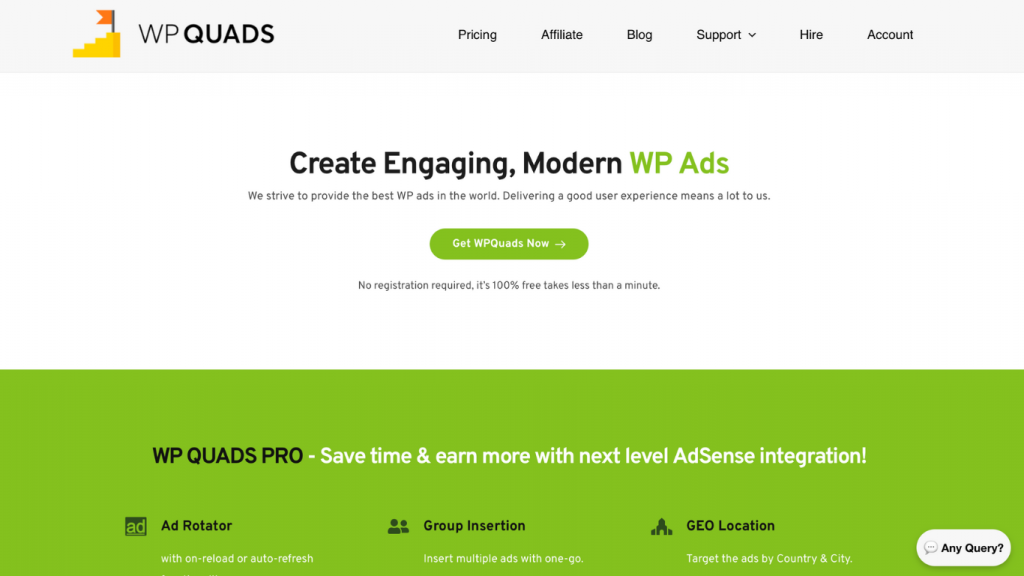 plugin chèn quảng cáo cho wordpress WP QUADS